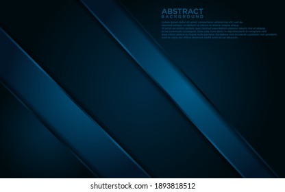 Abstract Dark Blue Lines and Shape Background Design.
