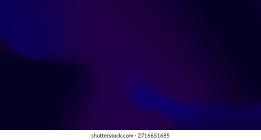Abstrato azul escuro líquido neon turvo suave fundo gradiente colorido. Malha de gradiente estético. Elegante modelo moderno para conceitos de design, papéis de parede, apresentações. Ilustração vetorial.