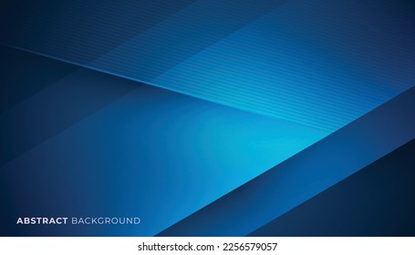 Abstract Dark Blue Modern Background with Overlay Layer, Stripes Lines with Blue Light. Speed and Technology Background Concept. Vector Illustration