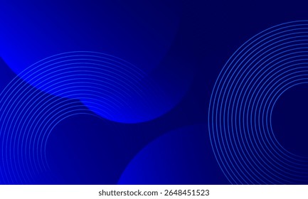 Abstract dark blue modern background with circles. Dynamic shapes composition. Eps10 vector