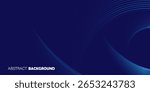 Abstract dark blue modern futuristic banner background. Glowing blue oval lines pattern design. Swirl ellipse lines element. 