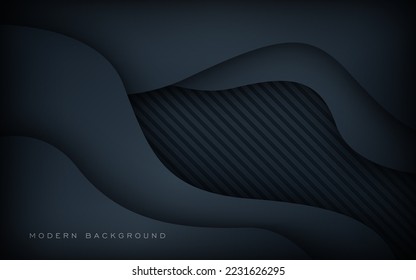 fondo de las capas de fondo de las capas de degradado de color azul marino oscuro abstracto. vector eps10