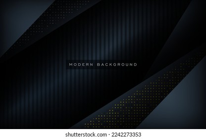 abstract dark blue navy gradient overlap layers with glitters dots background. eps10 vector