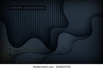 el gradiente de fondo marino azul oscuro abstracto se solapa con capas de puntos de brillo. vector eps10