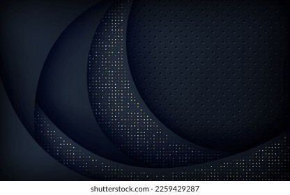 gradiente marino azul oscuro abstracto 
 solapar capas con fondo de puntos de brillo. vector eps10