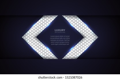 Abstract dark blue on light white background. Modern and luxury design vector template for use element cover, banner, advertising, corporate, card, wallpaper