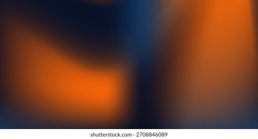 Abstract dark blue orange wavy gradient background with grainy design art good nice soft modern simple