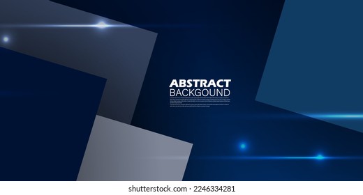 Abstract dark blue overlap background template vector with square papercut pattern. Dark blue background with shadow design.Eps10 vector