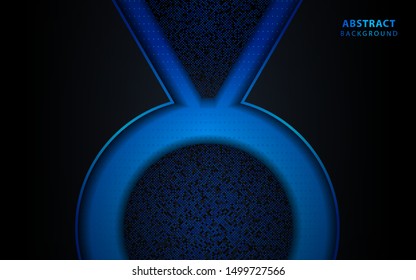 Abstract dark blue overlap circle layers background. Elegant concept for use frame, wallpaper, advertising, corporate