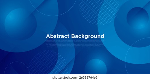 Abstractas diseño de fondo de círculo de superposición azul oscuro. Patrón de Formas circulares de superposición de moda con diseño de sombras. Vector Eps10