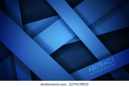 capas de superposición azul oscuro abstracto con fondo de formas triangulares. vector eps10
