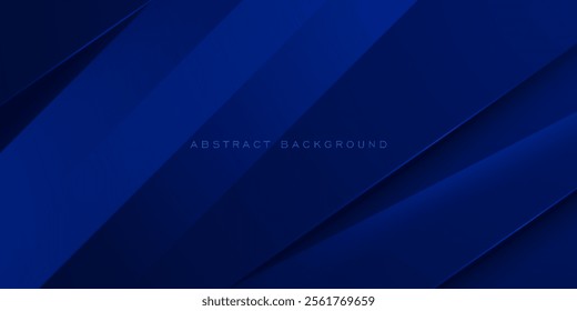 Abstract dark blue overlap shadow and lights background. Papercut template vector with straight line and shadow. Dark blue background with trendy pattern design. Eps10 vector