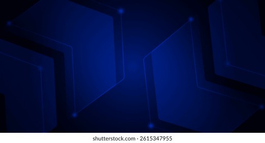 Abstract dark blue overlap shadow and lights background. Papercut template vector with straight line and shadow. Dark blue background with trendy pattern design. Eps10 vector