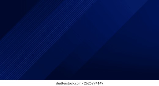 Abstract dark blue overlap shadow and lights background. Papercut template vector with straight line and shadow. Dark blue background with trendy pattern design. Eps10 vector