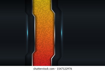 Abstract dark blue overlapping layers background a combination with silver texture line decoration. Luxury and premium concept vector design template for use element modern cover, banner, card