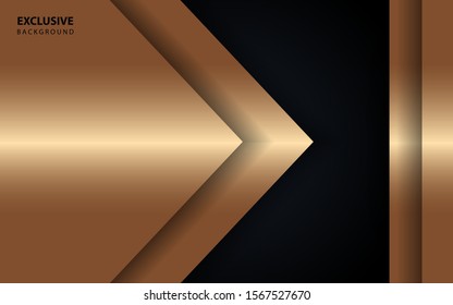 Abstract dark blue overlapping layers background a combination with golden texture line decoration. Dark luxury and premium concept vector design template for element modern cover, banner, card