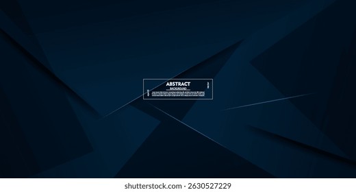 Abstract dark blue overlapping square background. Geometric background pattern overlapping shapes and simple light. Vector Eps10