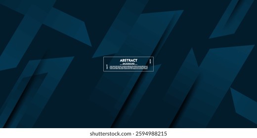 Abstract dark blue overlapping triangle shape 3D background. Simple and modern pattern concept. Vector Eps10