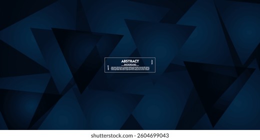 Abstract dark blue overlapping triangle background. Dark blue gradient background elements. Vector Eps10
