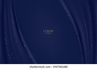 Resumen triángulos de fondo de papel azul oscuro de forma superpuesta 