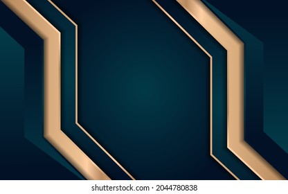 Abstract dark blue paper background with shape overlapping layer