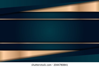 Resumen de fondo de papel azul oscuro con capa superpuesta de forma