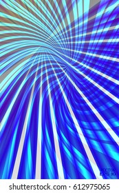 Abstract Dark Blue Pattern with Stripes. Structural Curvilinear Texture. Vector Illustration