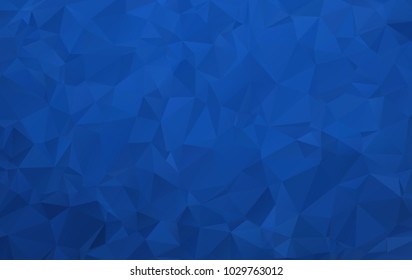 Abstract dark blue polygonal background with overlay light effect for mobile and web design .