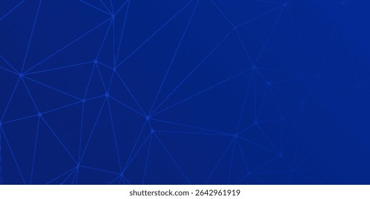 Abstract Dark Blue Polygonal Geometric Background