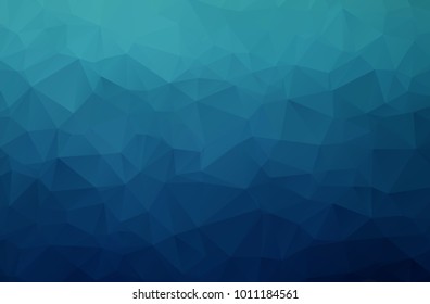 Abstract Dark blue polygonal illustration, which consist of triangles. Geometric background in Origami style with gradient. Triangular design for your business.