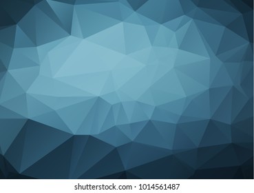 Abstract Dark blue polygonal illustration, which consist of triangles. Geometric background in Origami style with gradient. Triangular design for your business.