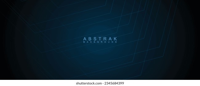 Abstract dark blue presentation background with striped lines. Luminous vector illustration