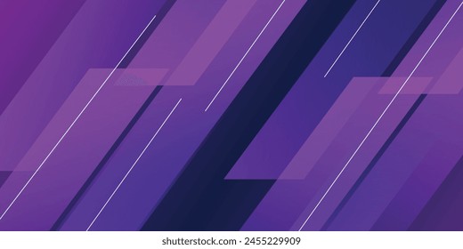 Abstractas fondo degradado azul oscuro púrpura con líneas y Formas geométricas diagonales. Vector