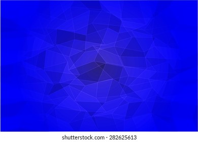 abstract dark blue rumpled triangular background  