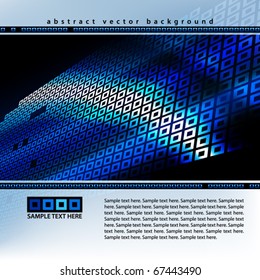 Abstract dark blue science template. Vector