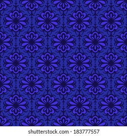 Abstract dark blue seamless pattern. Vector illustration