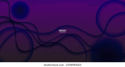 Abstract dark blue shadow wave background with simple shape elements. Purple colorful design in the background. Elegant concept.