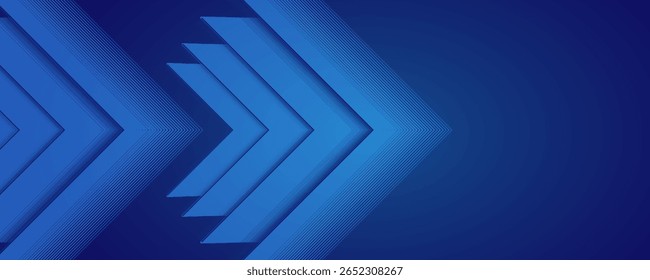 Abstract dark blue shape overlay background with arrow pattern and shadow. Modern futuristic graphic element. Vector illustration. - Powered by Shutterstock - Get 15% off with code: PIKWIZARD15