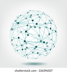 Abstract dark blue Sphere illustration