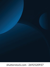 Abstractas fondo de esferas azul oscuro. Plantilla de Diseño gráfico degradado azul geométrico minimalista.