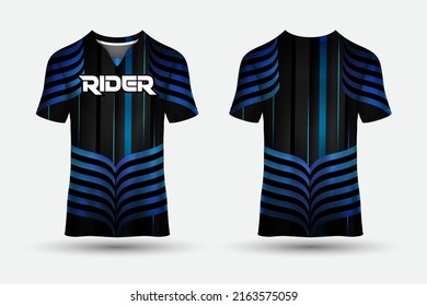 Abstract dark and blue sports jersey design vector and t shirt template sports design background.