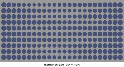 Resumen de los puntos azules oscuros del patrón de varios tamaños, textura de mosaico geométrico sobre fondo gris - Diseño de vectores