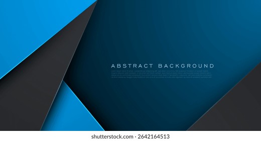 Abstract dark blue square theme overlap background. Papercut shapes pattern with shadow and lights. Eps10 vector
