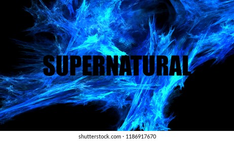 Abstract Dark Blue Supernatural Backgroond. Vector Graphic Pattern
