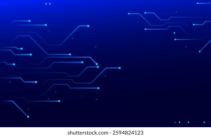 Abstract dark blue tech background. Vector illustration