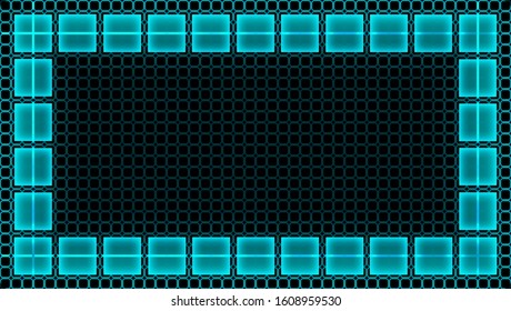 Abstract dark blue technology background with space for text. Vector illustration. 