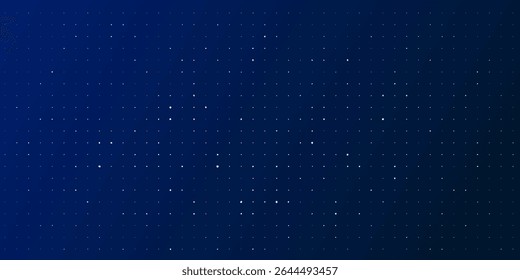Fundo de tecnologia azul escuro abstrato com pontos brilhantes sutis. Padrão de Grade Digital