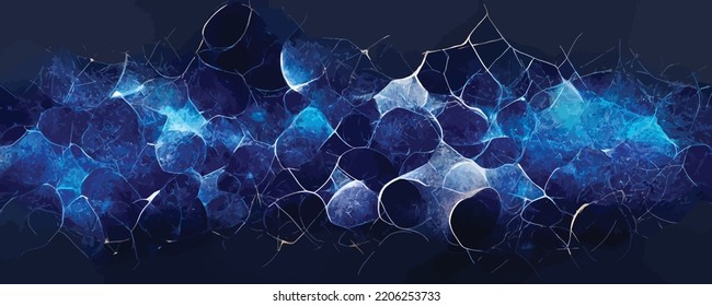 fondo de malla de partículas de tecnología azul oscuro abstracto