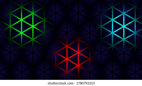 Abstract dark blue textured of geometric shapes with light hexagon line. Modern luxury futuristic background vector illustration. Wallpaper Creative Design Template vector.