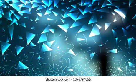 Abstract Dark Blue Triangle Background Image